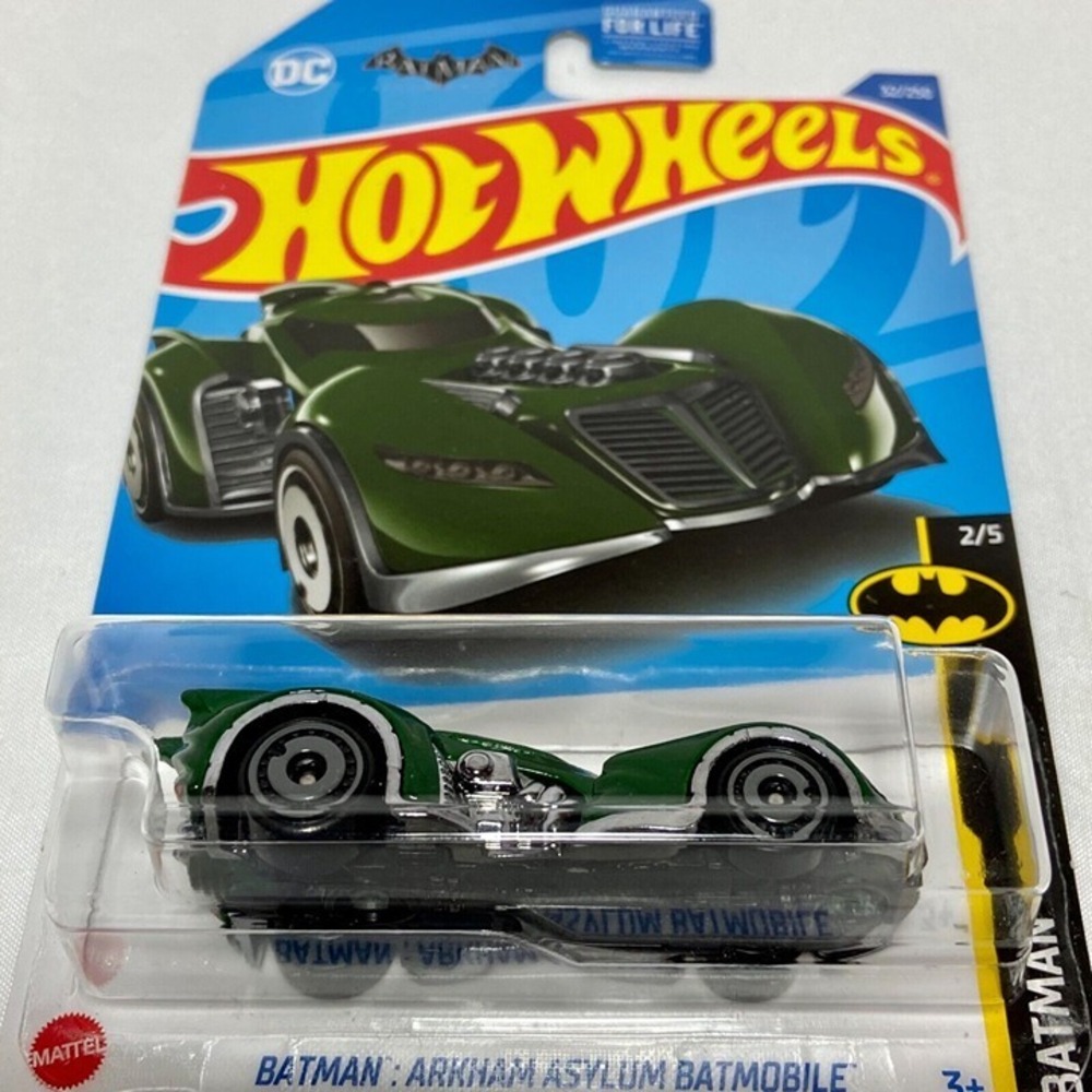Hot Wheels Batman DC Arkham Asylum Batmobile 32/250 Batman 2/5 Green NIP 2022